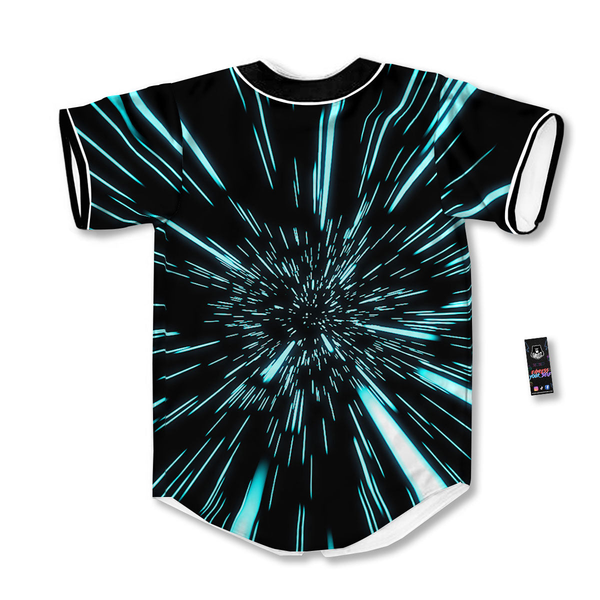 Hyperspace Galaxy Print Baseball Jersey-grizzshop