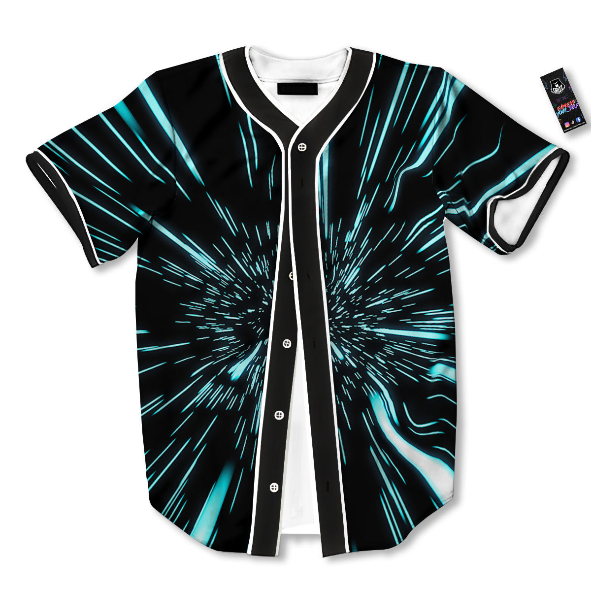 Hyperspace Galaxy Print Baseball Jersey-grizzshop