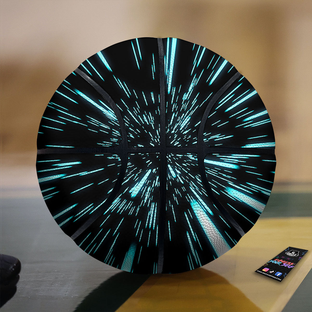 Lights Heart Blue And Pink Print Pattern Basketball