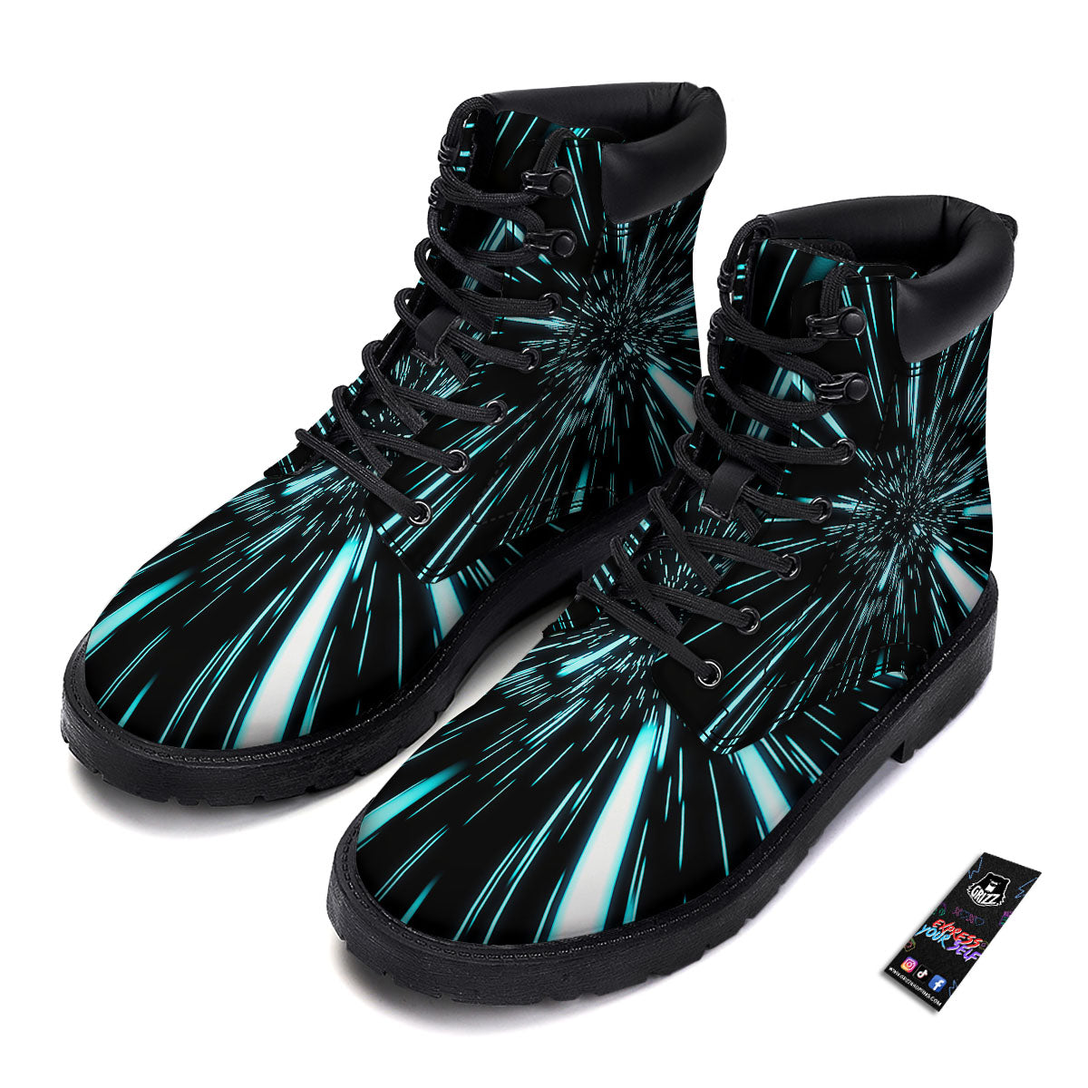 Hyperspace Galaxy Print Boots-grizzshop