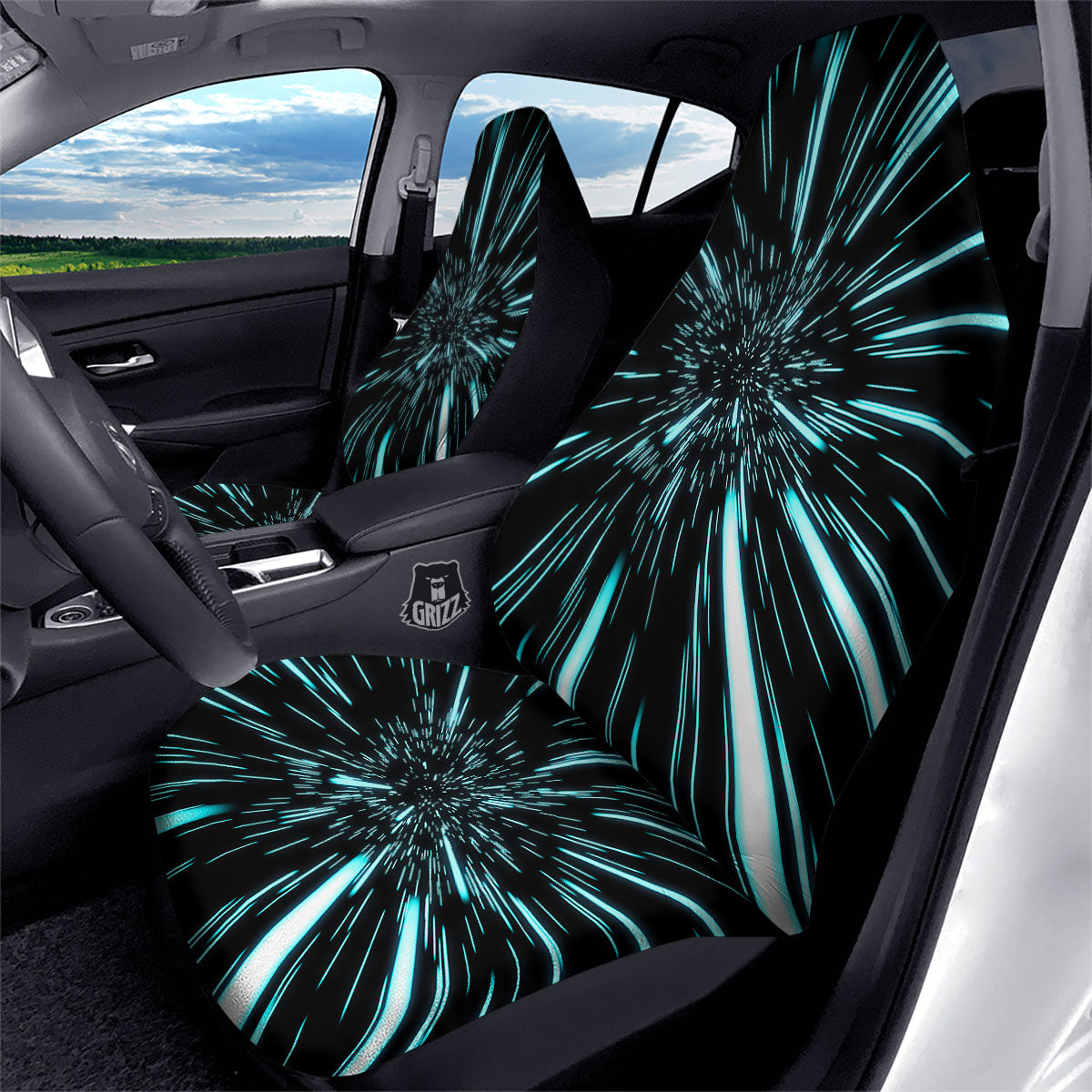 Hyperspace Galaxy Print Car Seat Covers-grizzshop