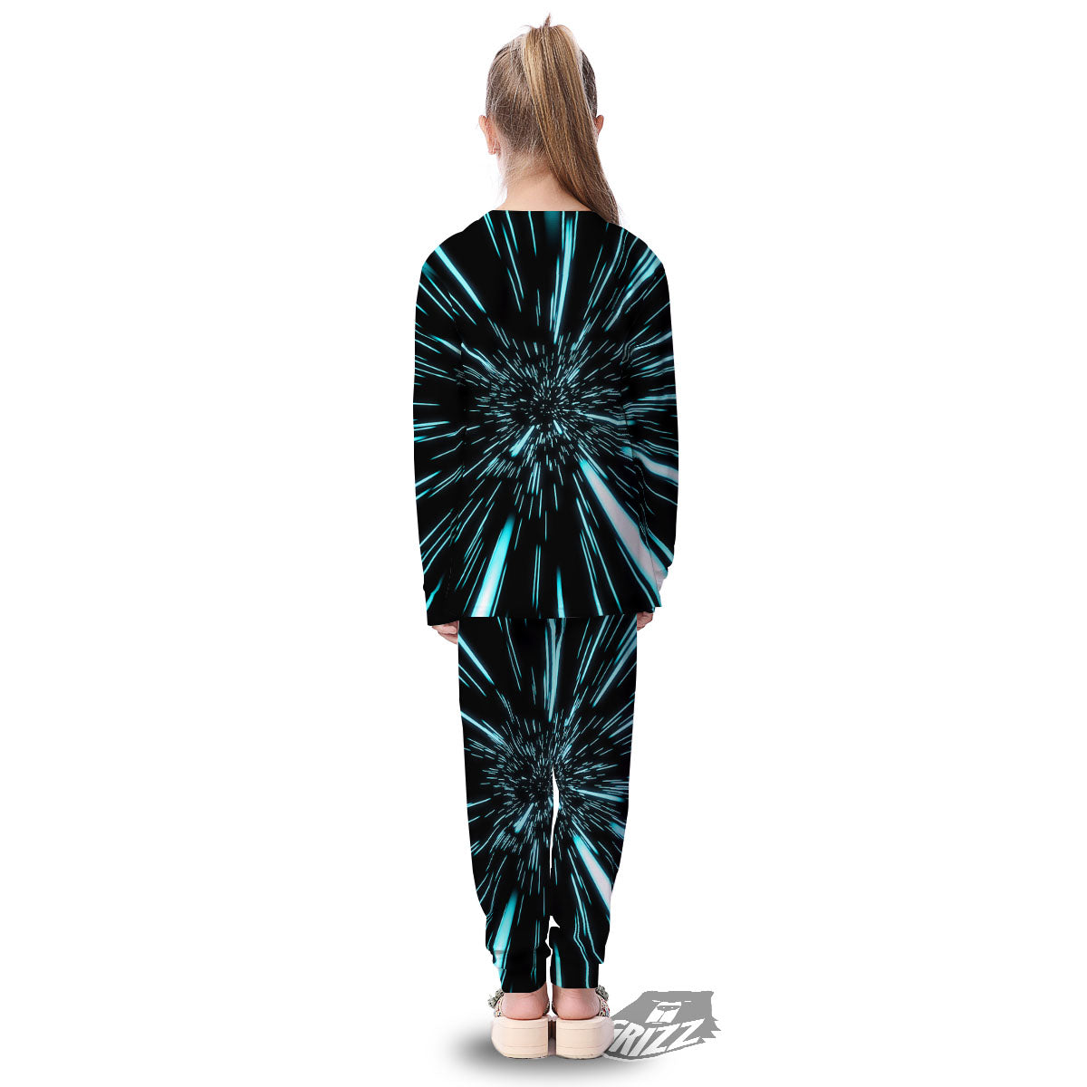 Hyperspace Galaxy Print Kid's Pajamas-grizzshop