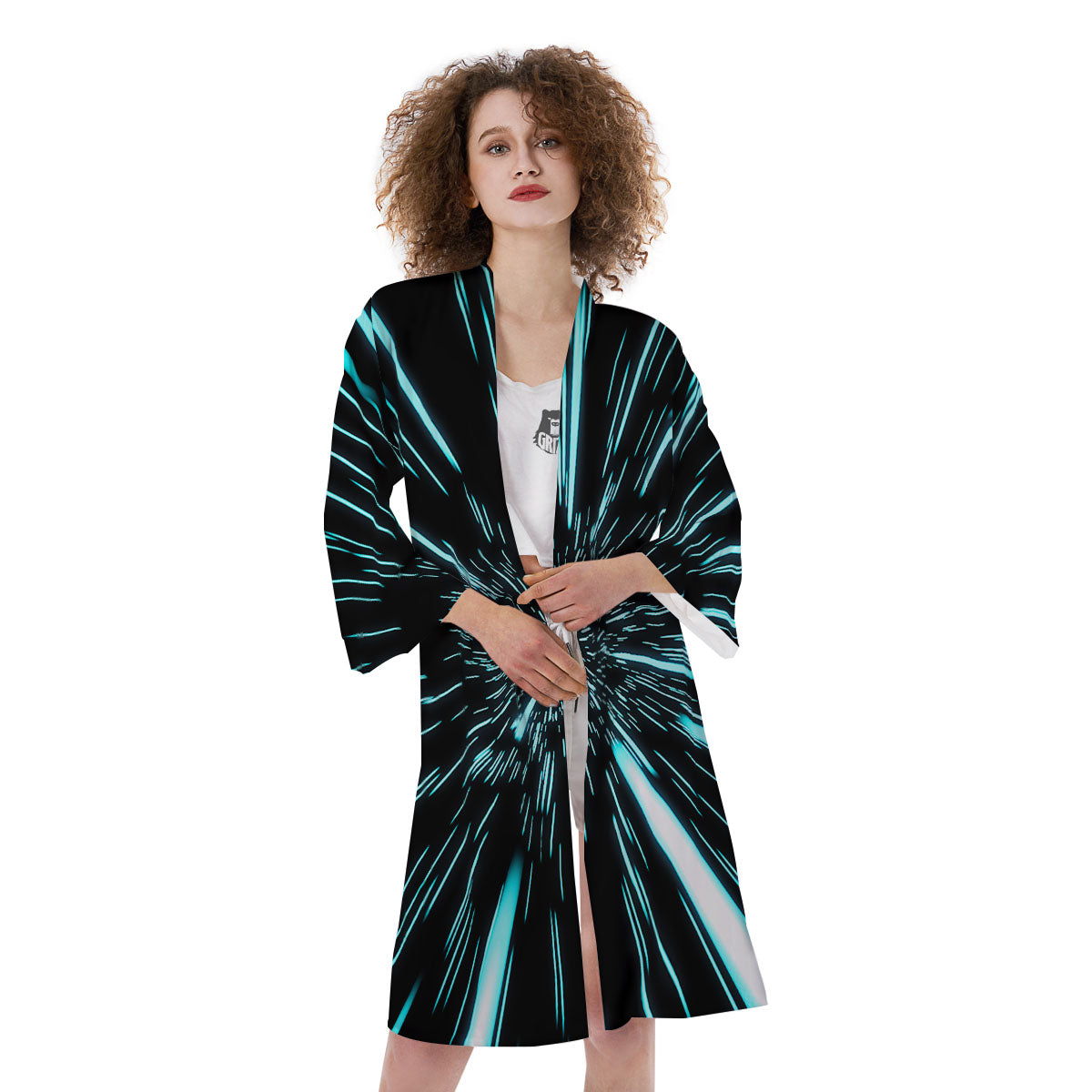Hyperspace Galaxy Print Kimono-grizzshop