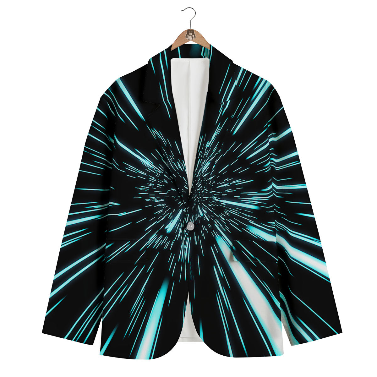 Hyperspace Galaxy Print Men's Blazer-grizzshop