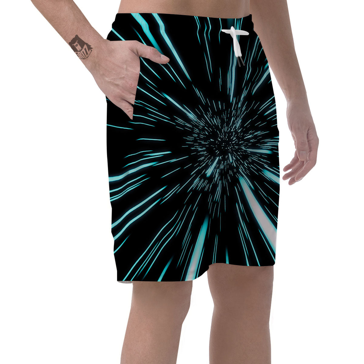 Hyperspace Galaxy Print Men's Shorts-grizzshop
