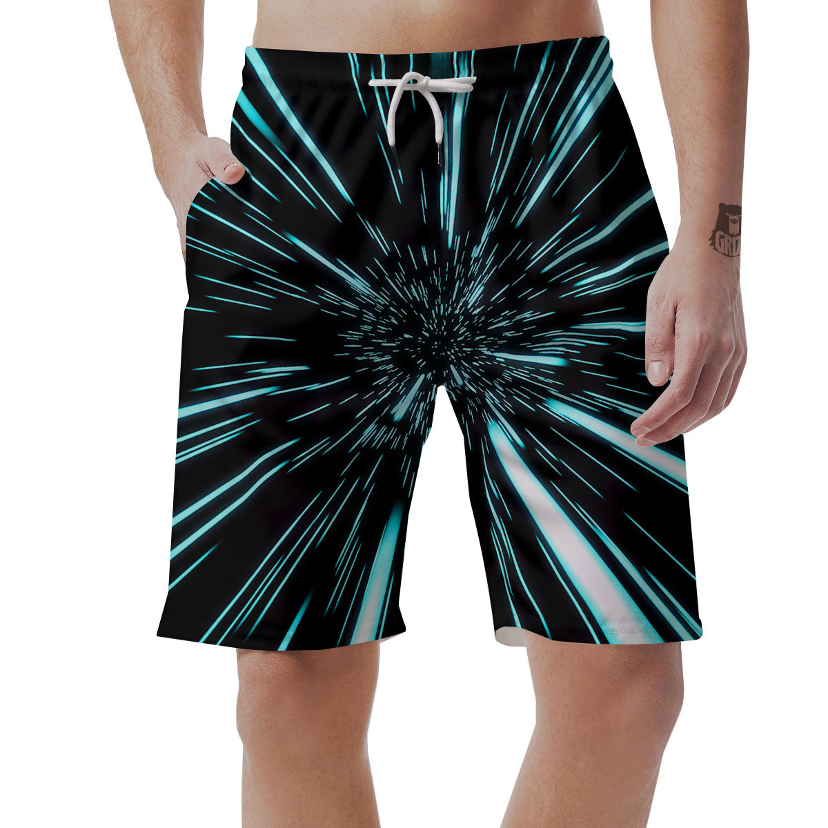 Hyperspace Galaxy Print Men's Shorts-grizzshop