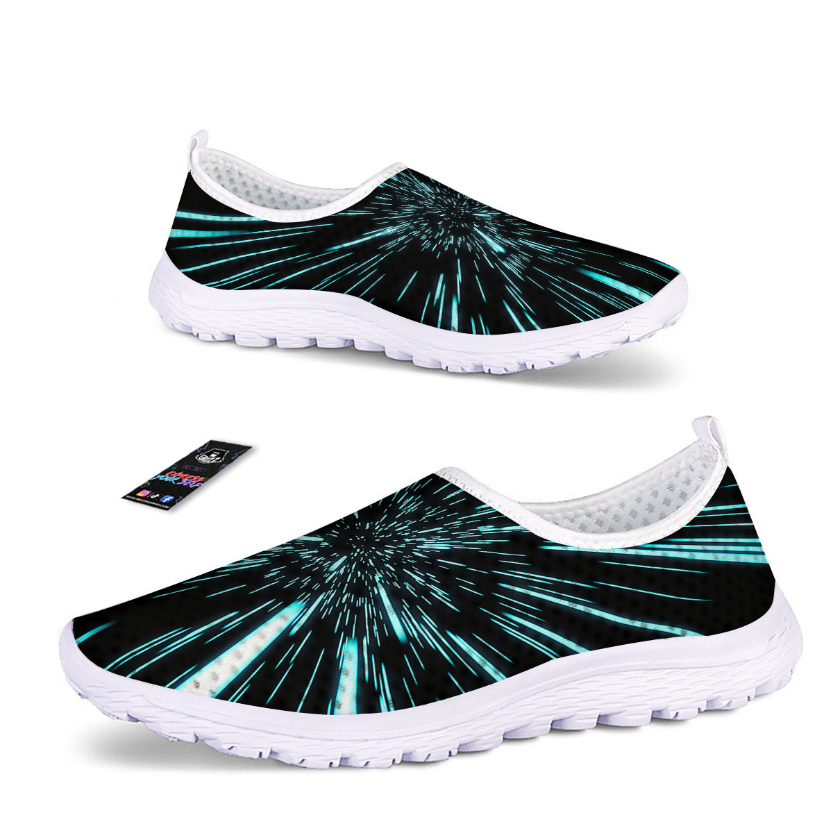 Hyperspace Galaxy Print Nurse Shoes-grizzshop