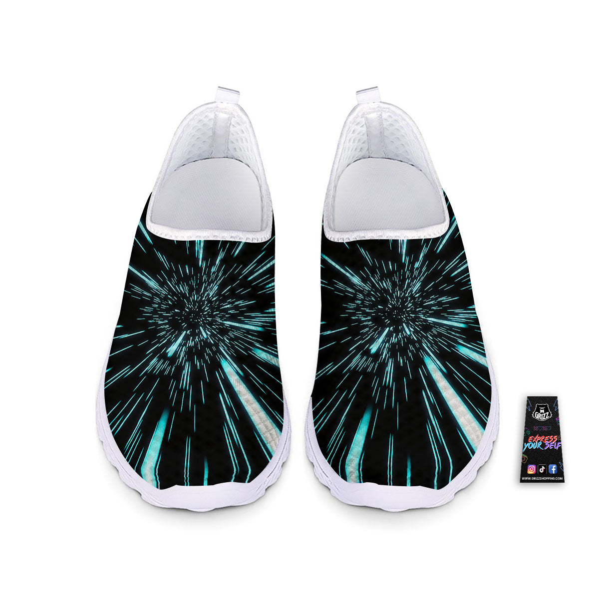 Hyperspace Galaxy Print Nurse Shoes-grizzshop