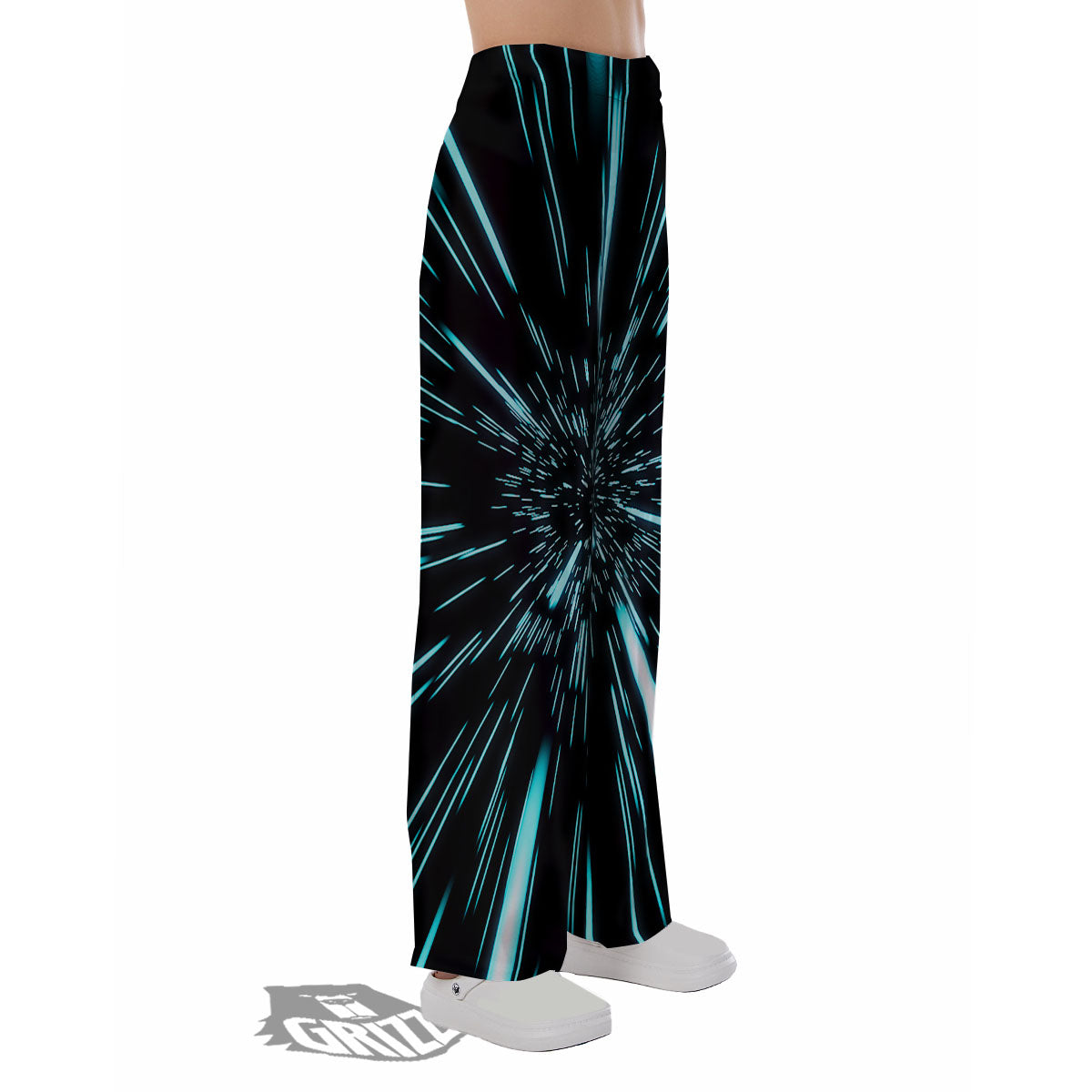 Hyperspace Galaxy Print Pajama Pants-grizzshop