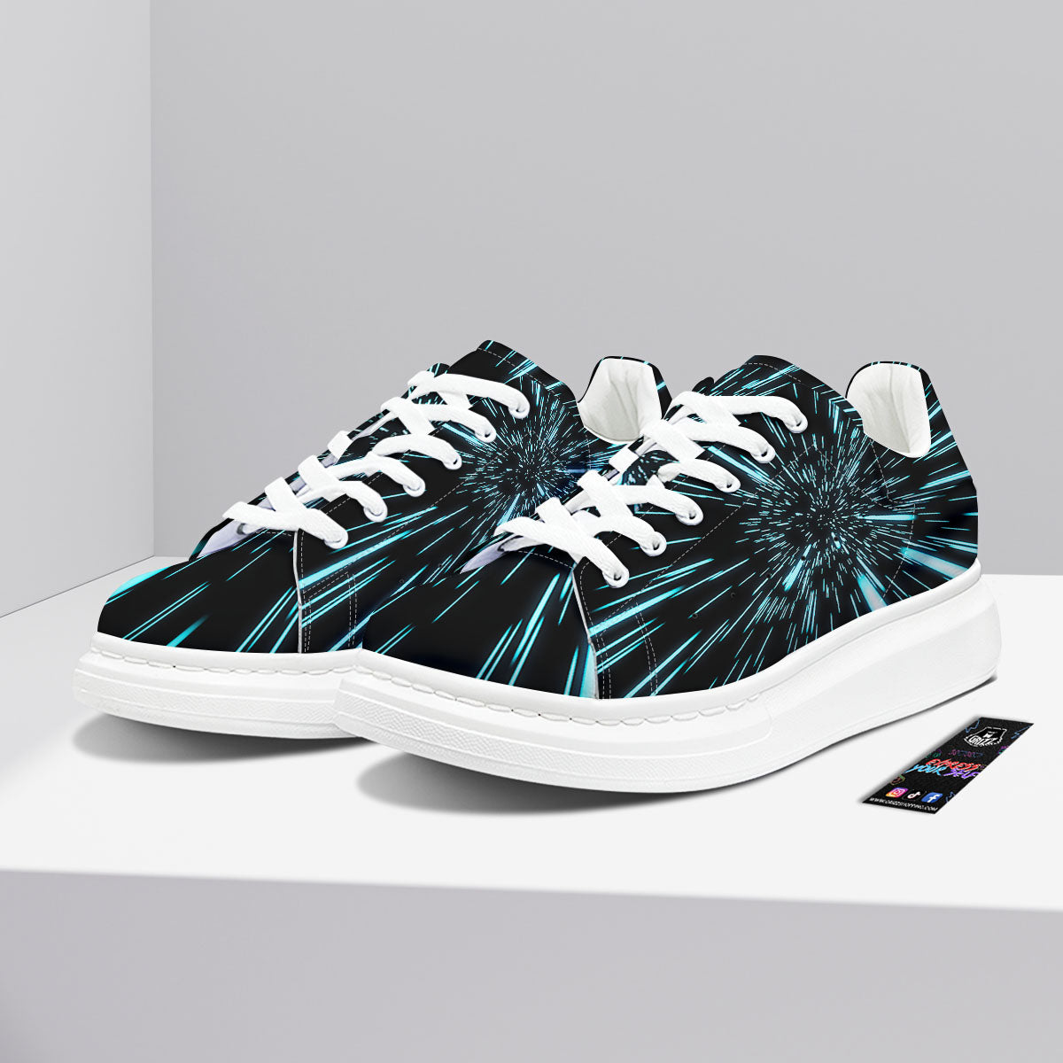 Hyperspace Galaxy Print Platform Shoes-grizzshop