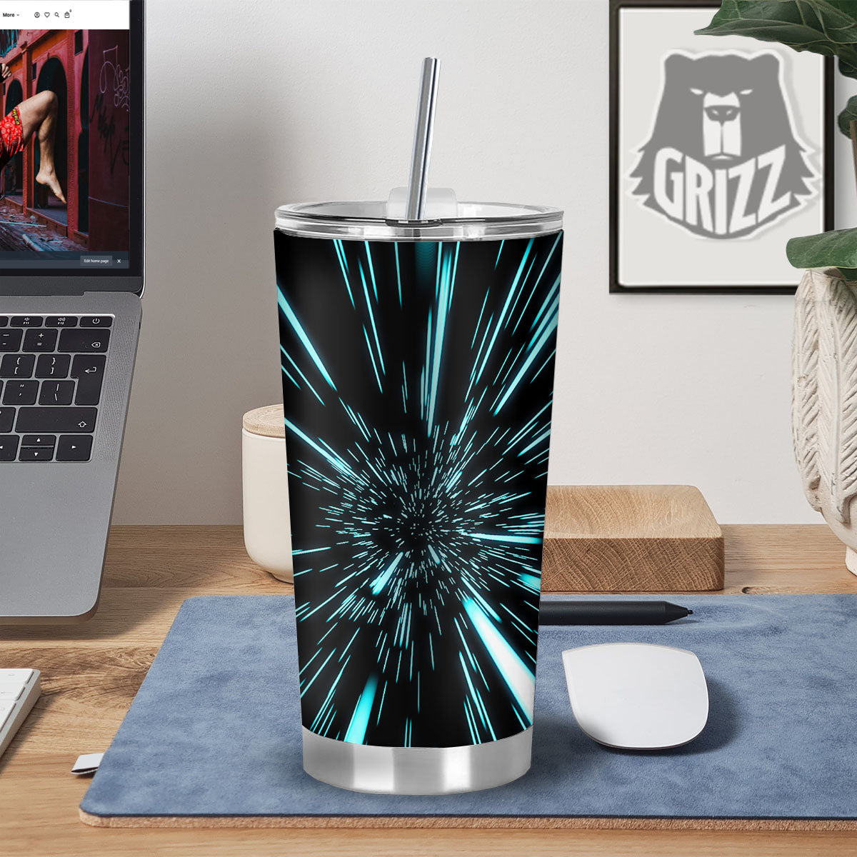 Hyperspace Galaxy Print Tumbler-grizzshop