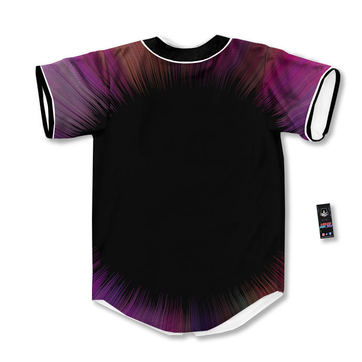Hyperspace Purple Print Baseball Jersey-grizzshop