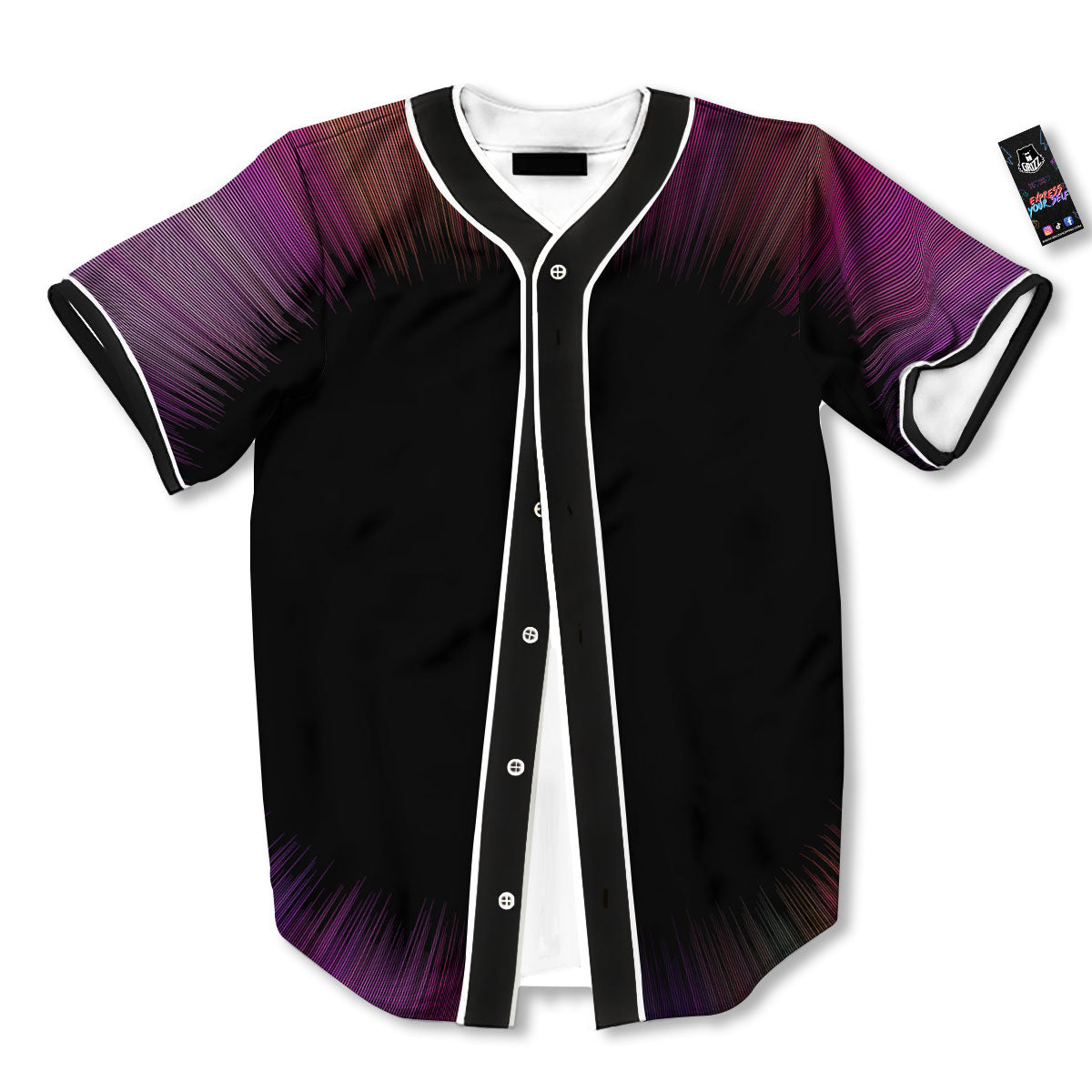 Hyperspace Purple Print Baseball Jersey-grizzshop