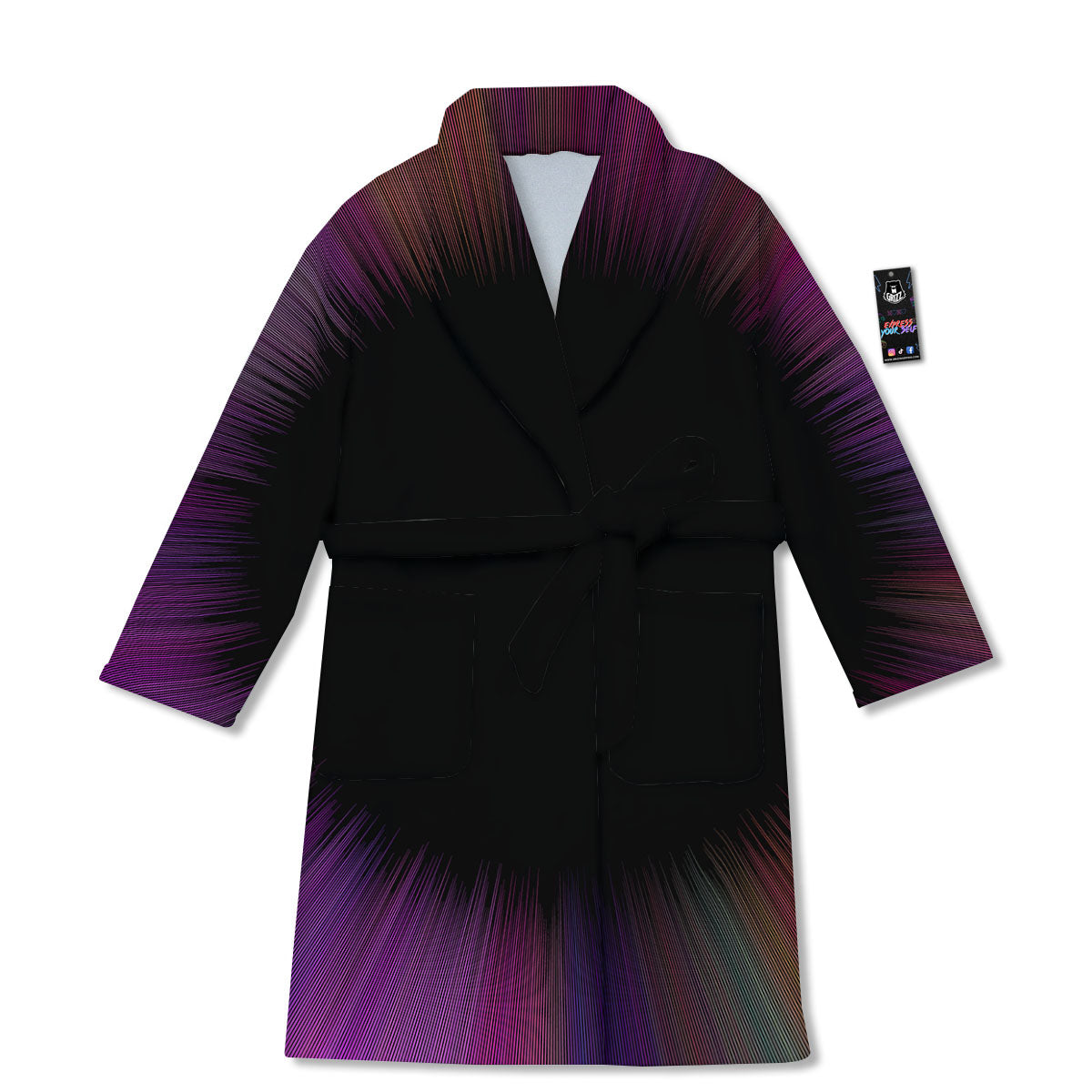 Hyperspace Purple Print Bathrobe-grizzshop