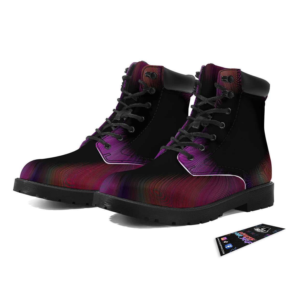 Hyperspace Purple Print Boots-grizzshop