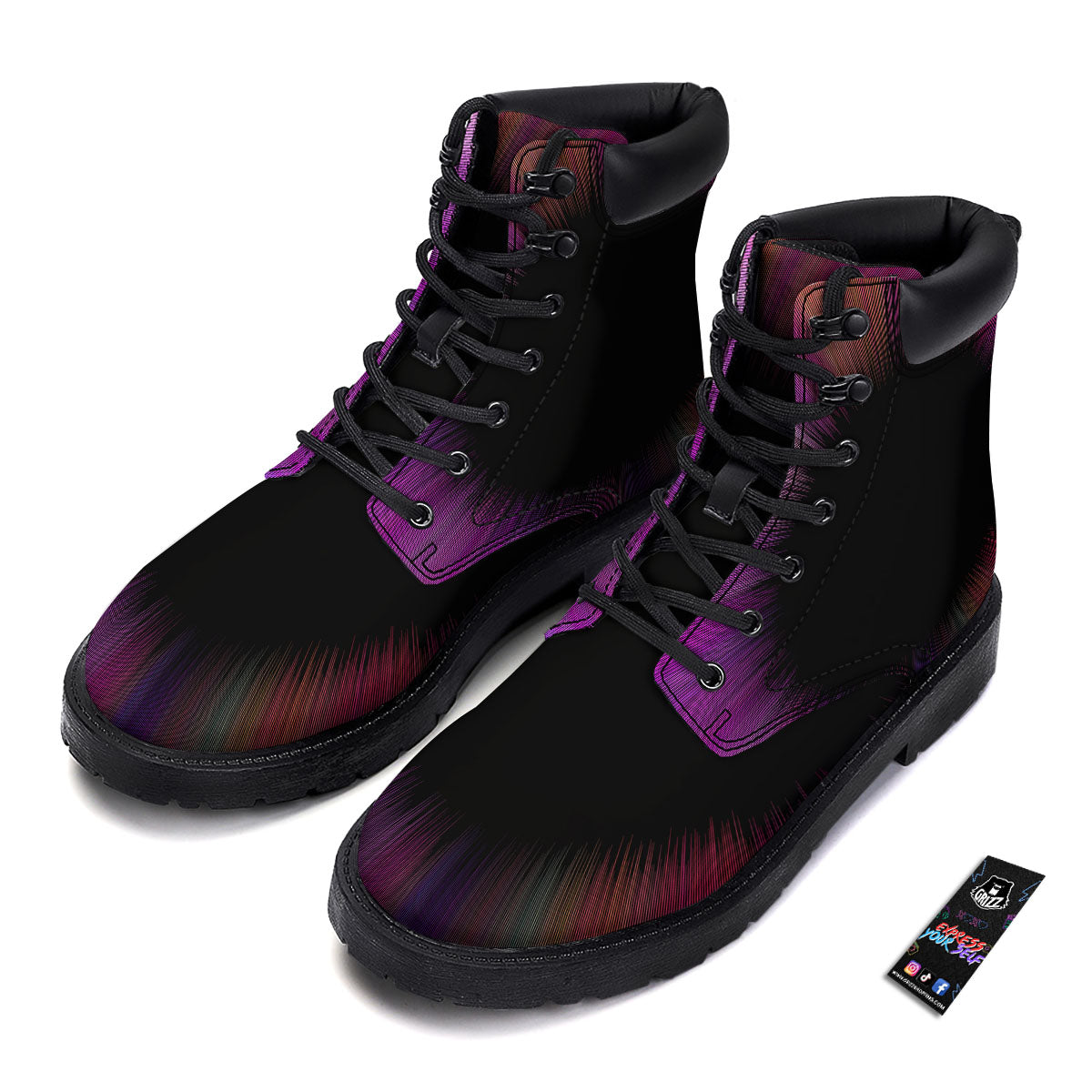 Hyperspace Purple Print Boots-grizzshop