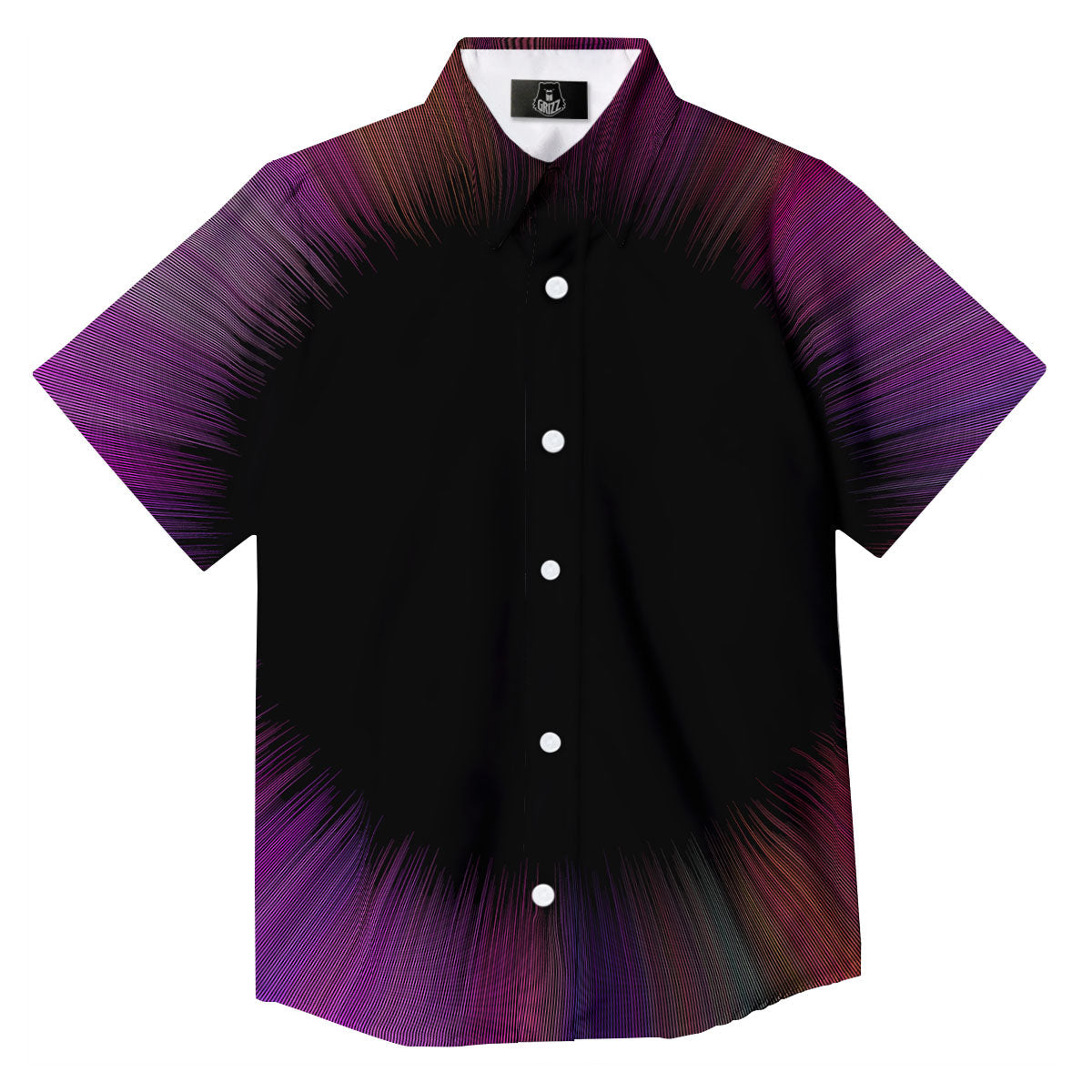 Hyperspace Purple Print Button Up Shirt-grizzshop