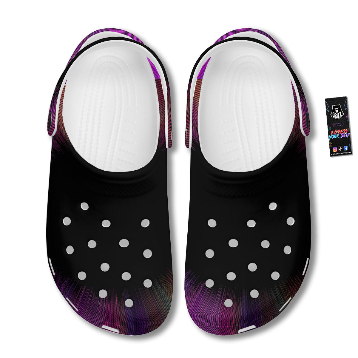 Hyperspace Purple Print Clog-grizzshop