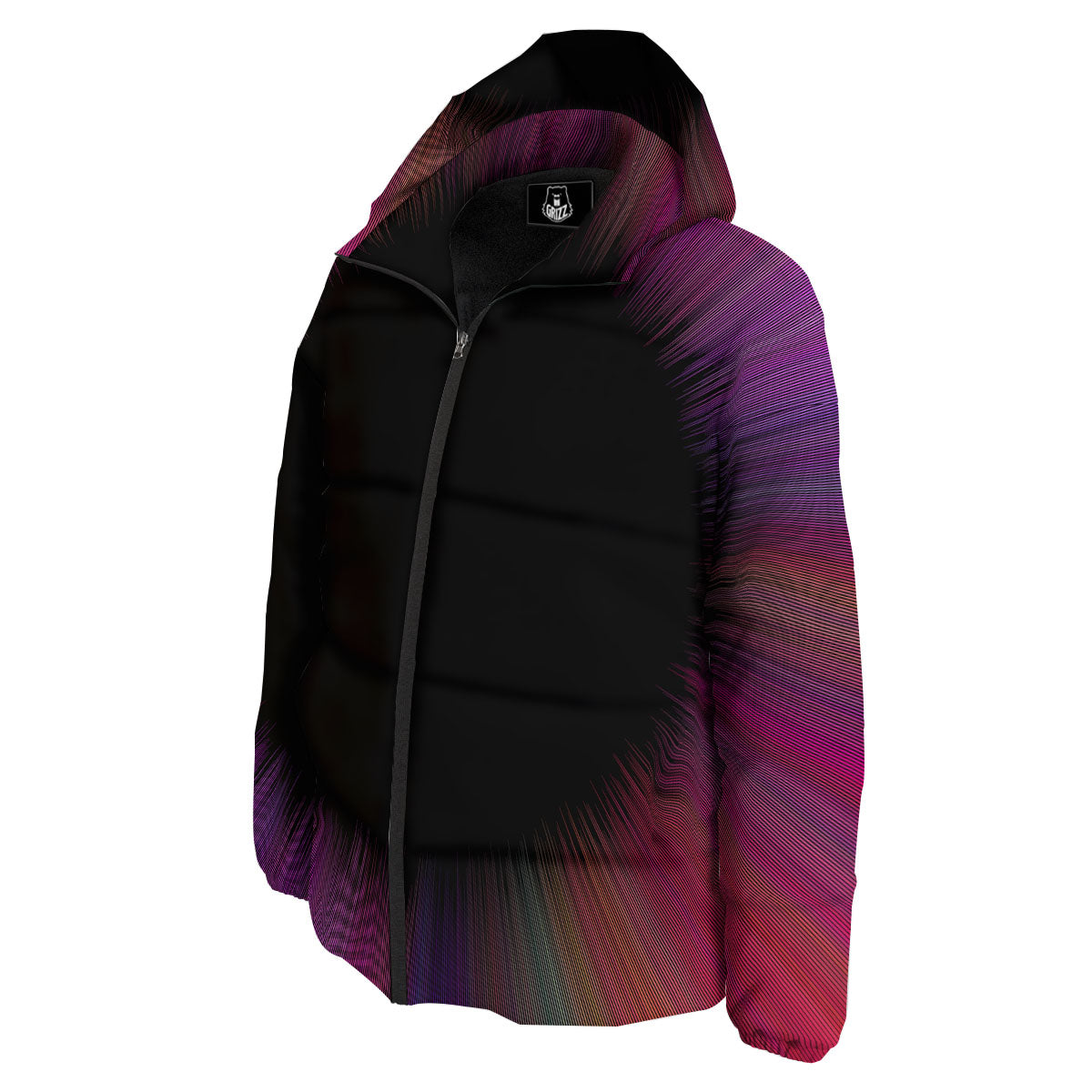 Hyperspace Purple Print Down Jacket-grizzshop