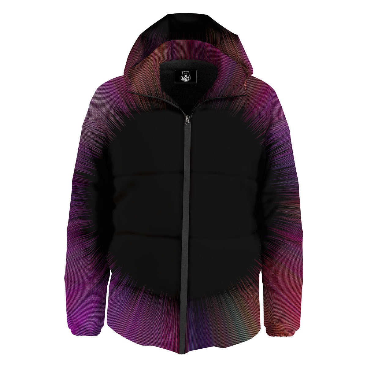 Hyperspace Purple Print Down Jacket-grizzshop