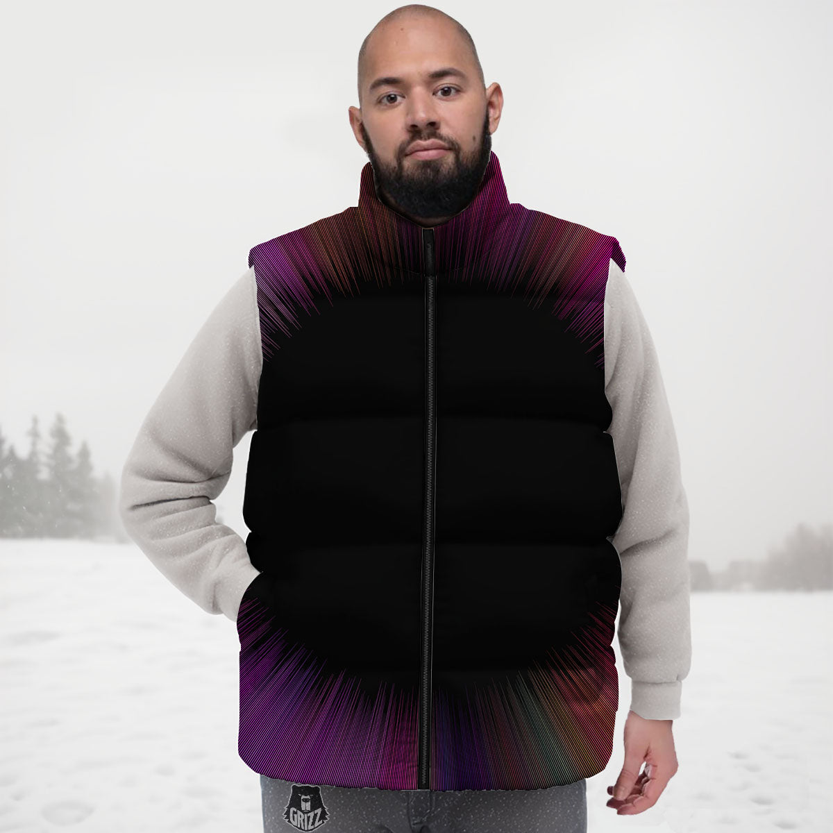 Hyperspace Purple Print Down Vest