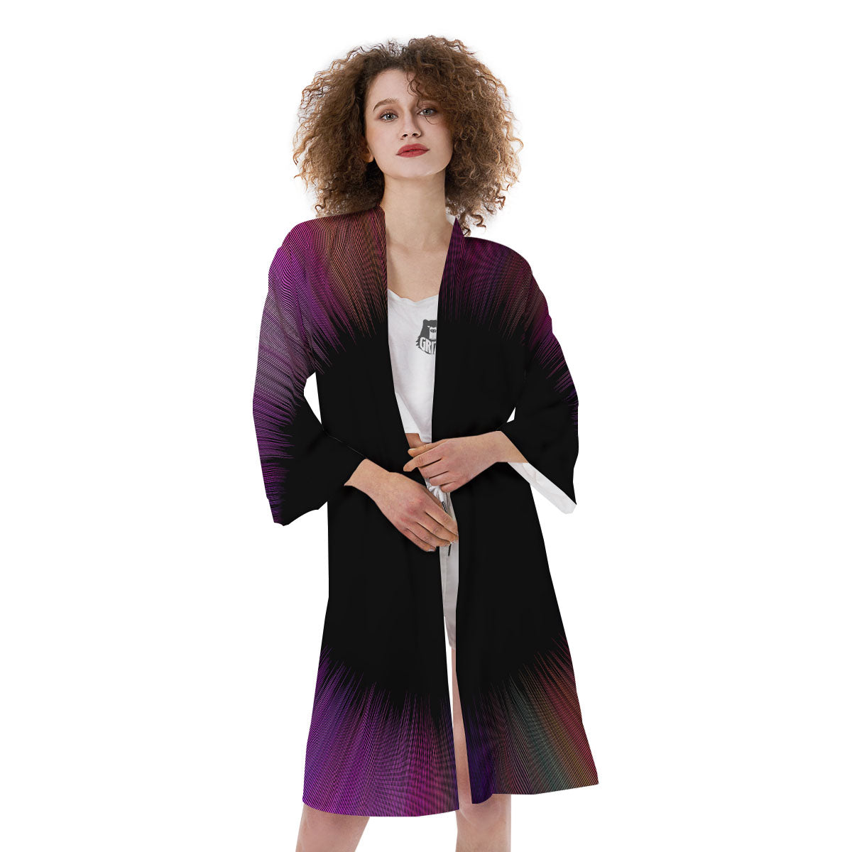 Hyperspace Purple Print Kimono-grizzshop