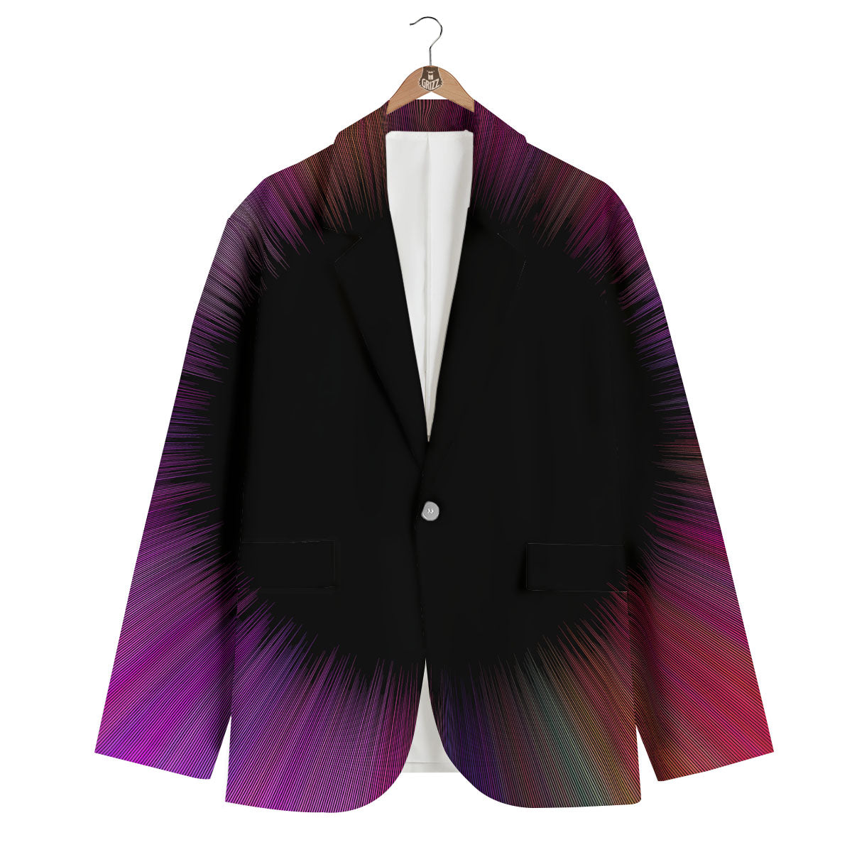 Hyperspace Purple Print Men's Blazer-grizzshop
