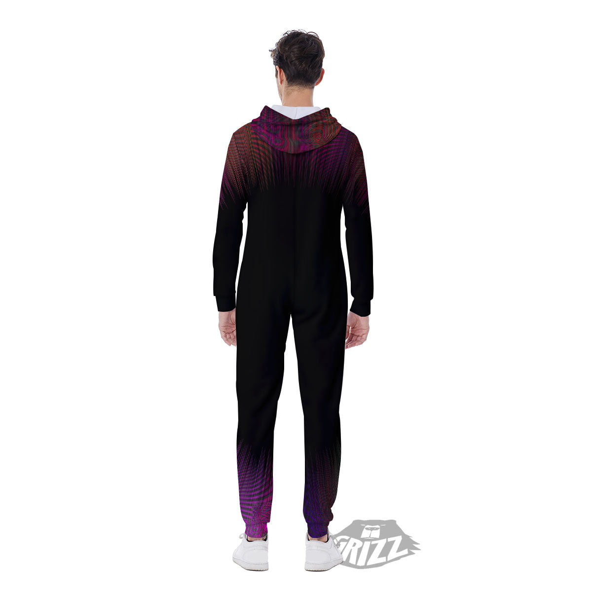 Hyperspace Purple Print Men's Jumpsuit-grizzshop