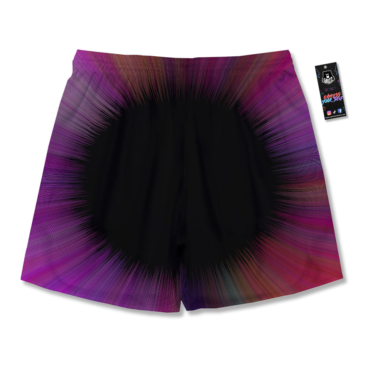 Hyperspace Purple Print Men's Running Shorts-grizzshop