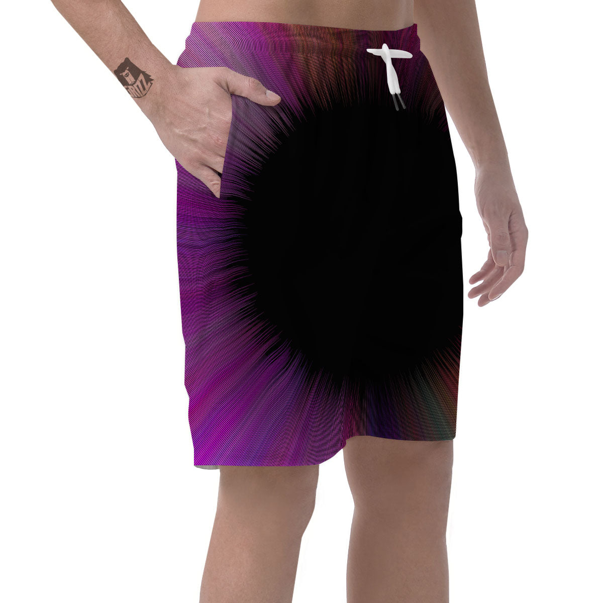 Hyperspace Purple Print Men's Shorts-grizzshop