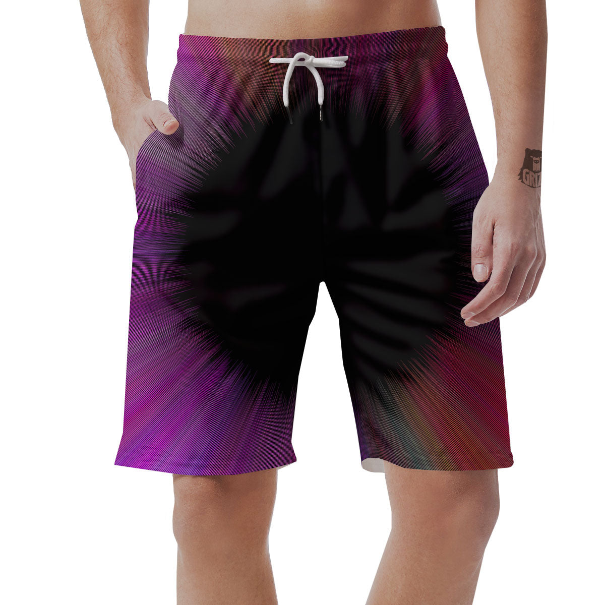 Hyperspace Purple Print Men's Shorts-grizzshop