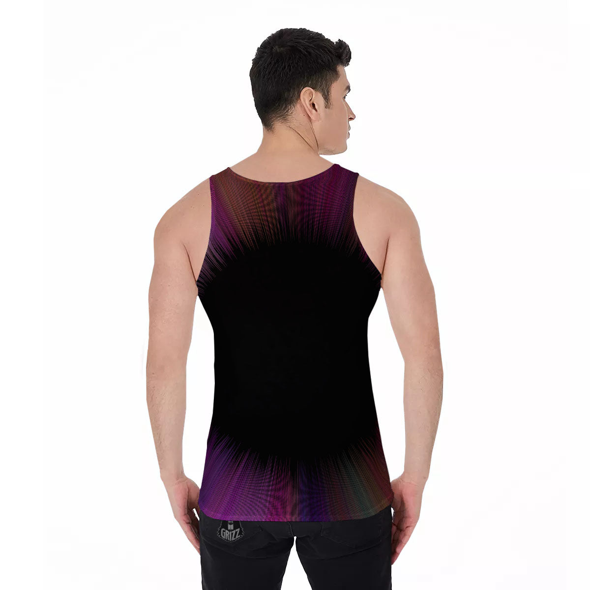 Hyperspace Purple Print Men's Tank Top-grizzshop