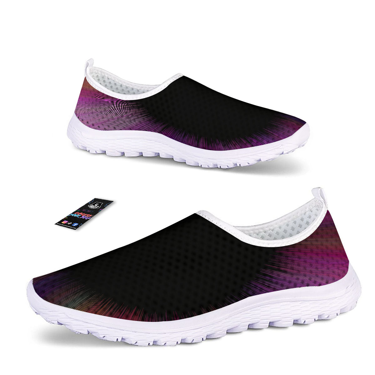 Hyperspace Purple Print Nurse Shoes-grizzshop