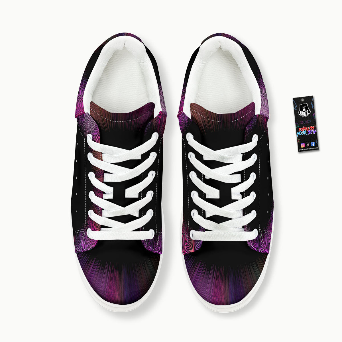 Hyperspace Purple Print Platform Shoes-grizzshop