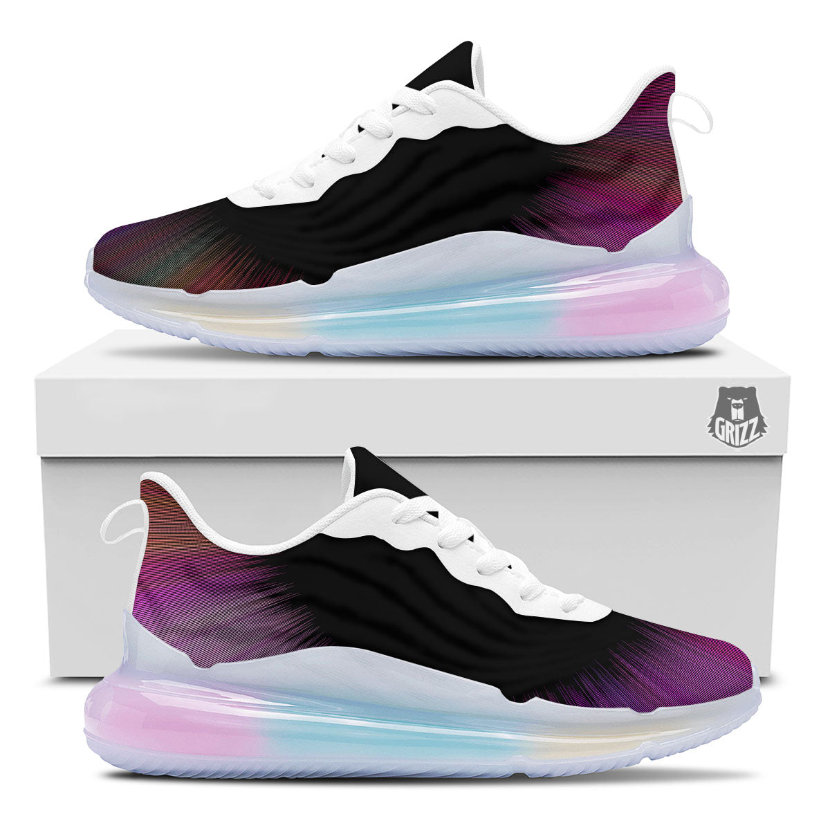 Hyperspace Purple Print Running Sneakers-grizzshop