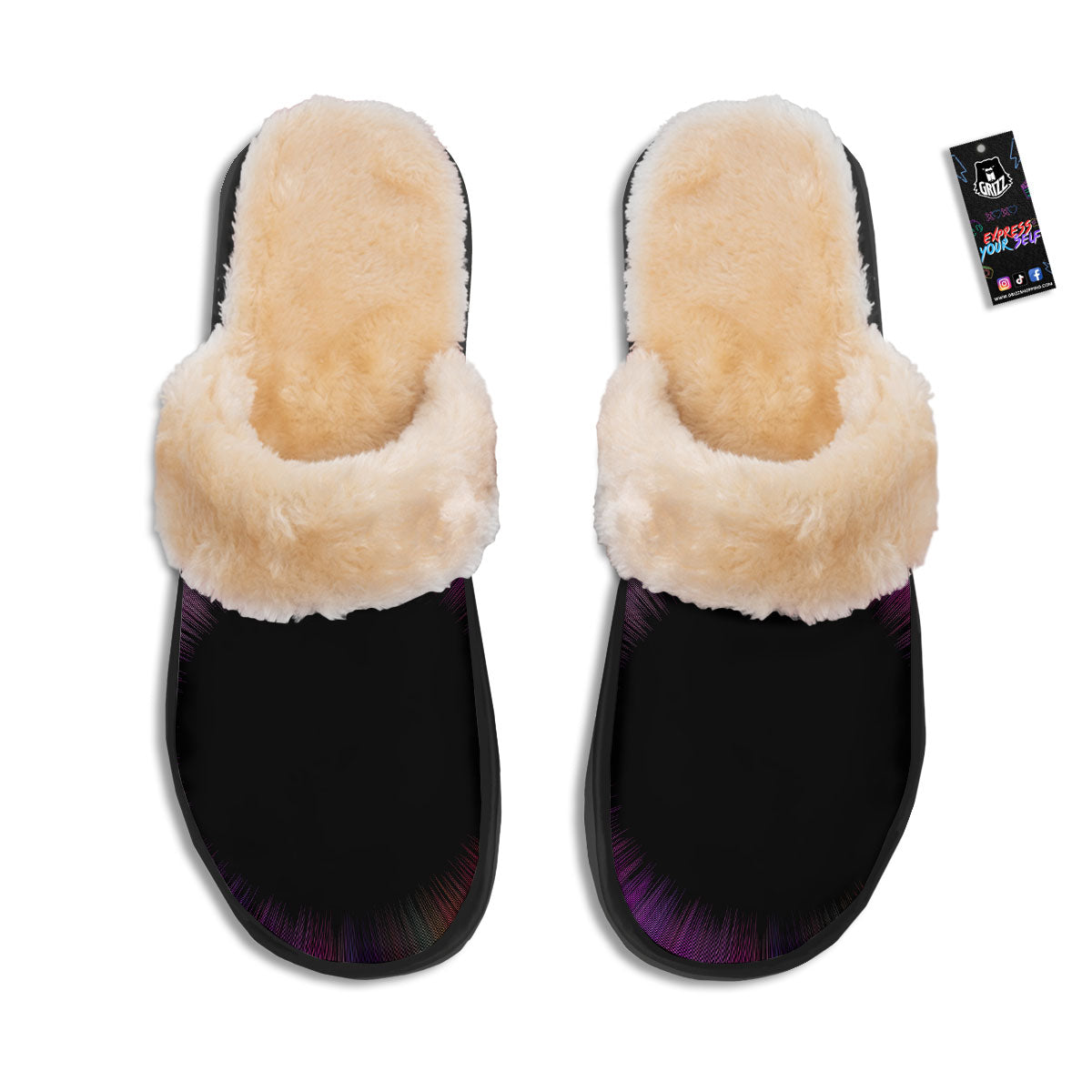 Hyperspace Purple Print Slippers-grizzshop