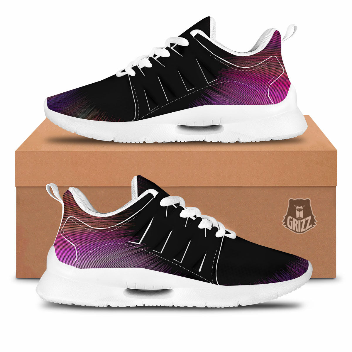 Hyperspace Purple Print Tennis Shoes-grizzshop