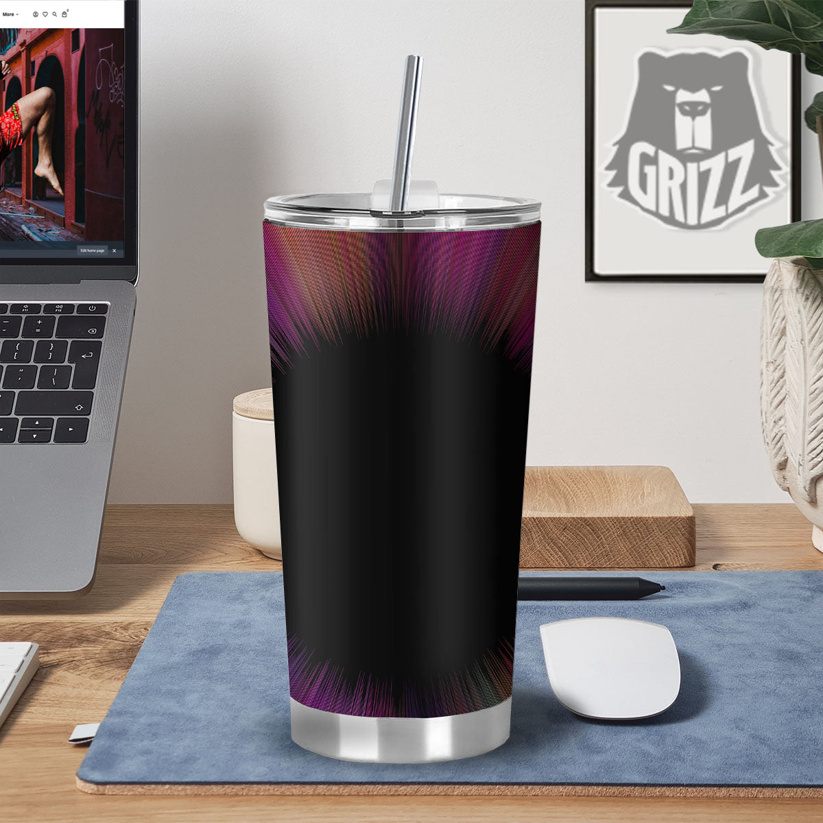Hyperspace Purple Print Tumbler-grizzshop