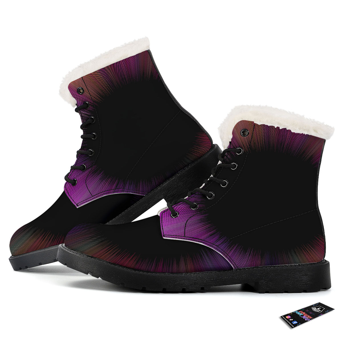 Hyperspace Purple Print Winter Boots-grizzshop