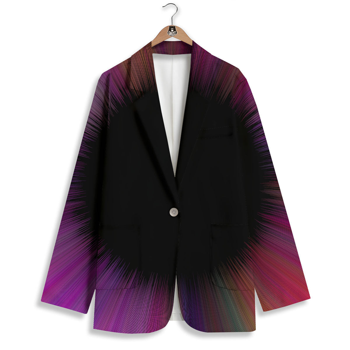 Hyperspace Purple Print Women's Blazer-grizzshop