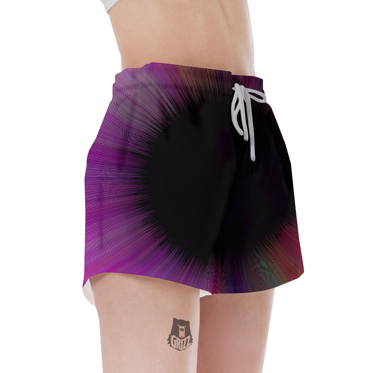 Hyperspace Purple Print Women's Shorts-grizzshop