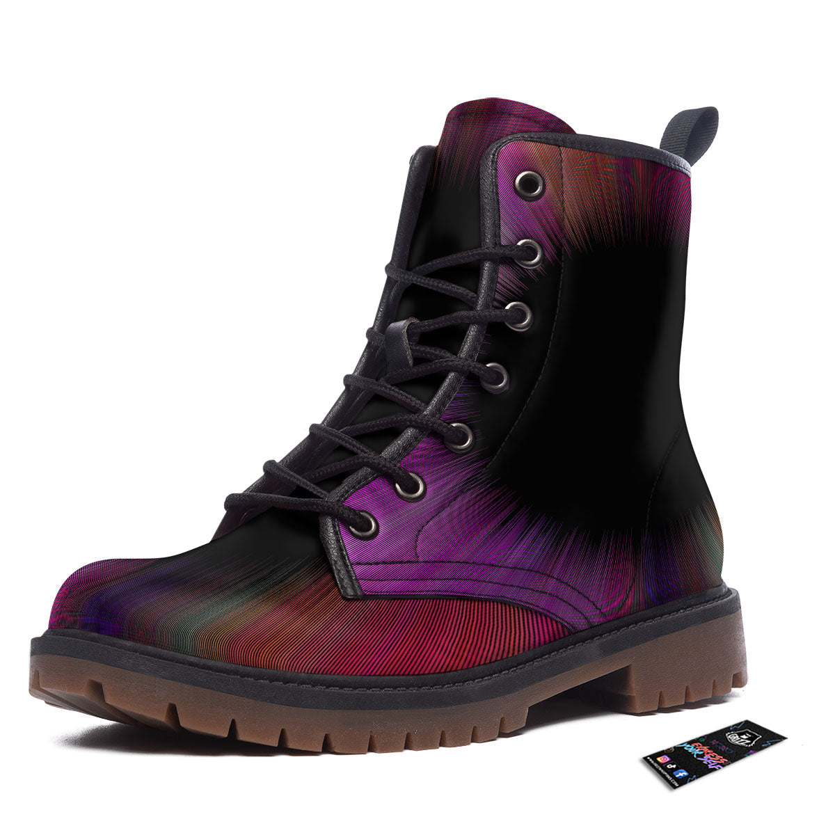 Hyperspace Purple Print Work Boots-grizzshop