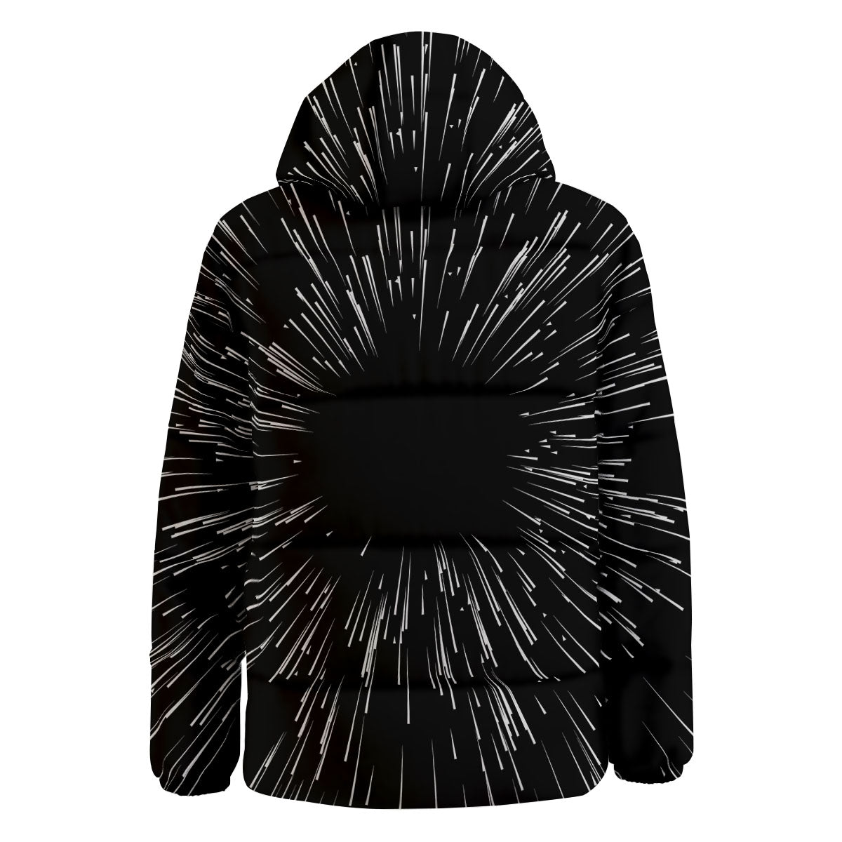 Hyperspace White And Black Print Down Jacket-grizzshop
