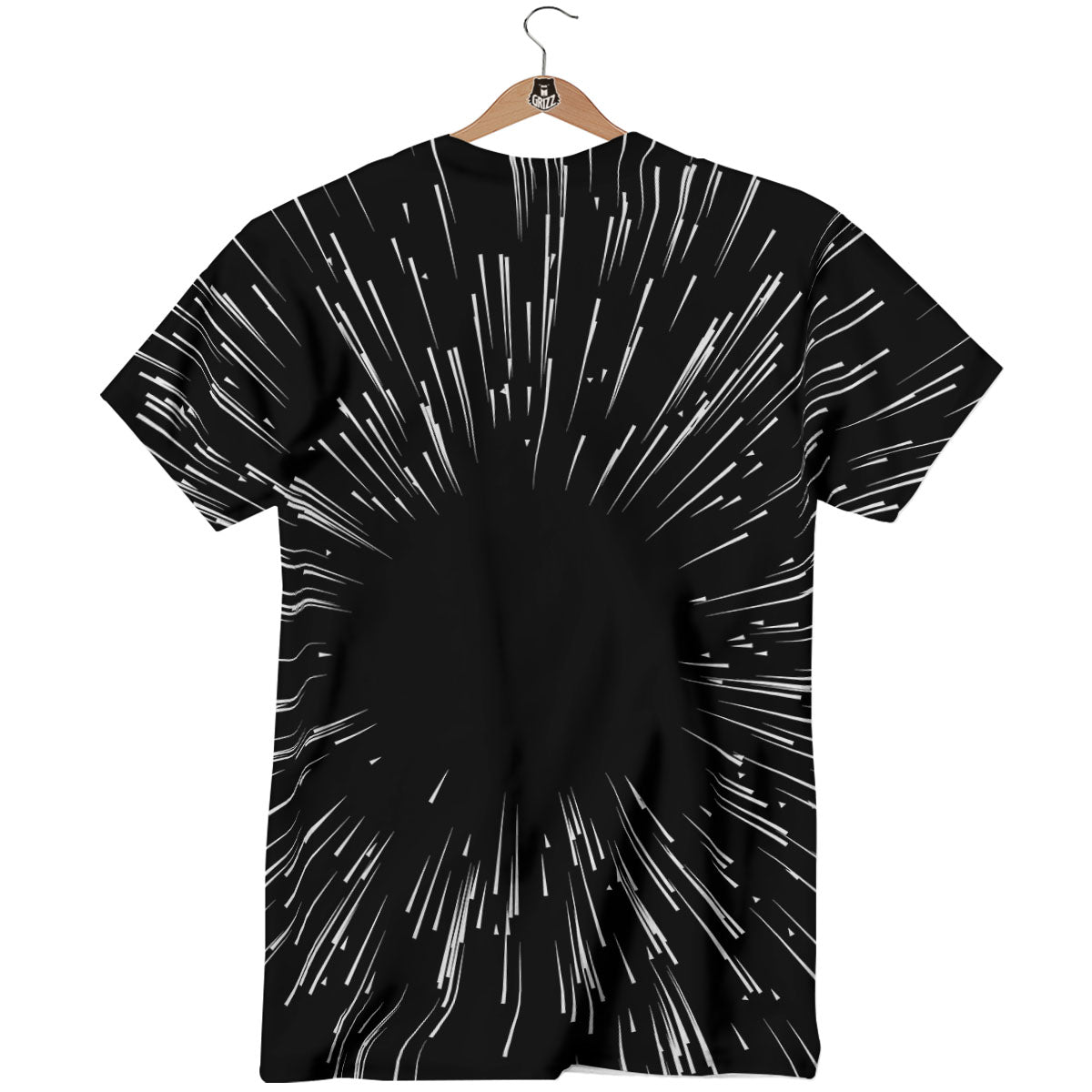 Hyperspace White And Black Print T-Shirt-grizzshop