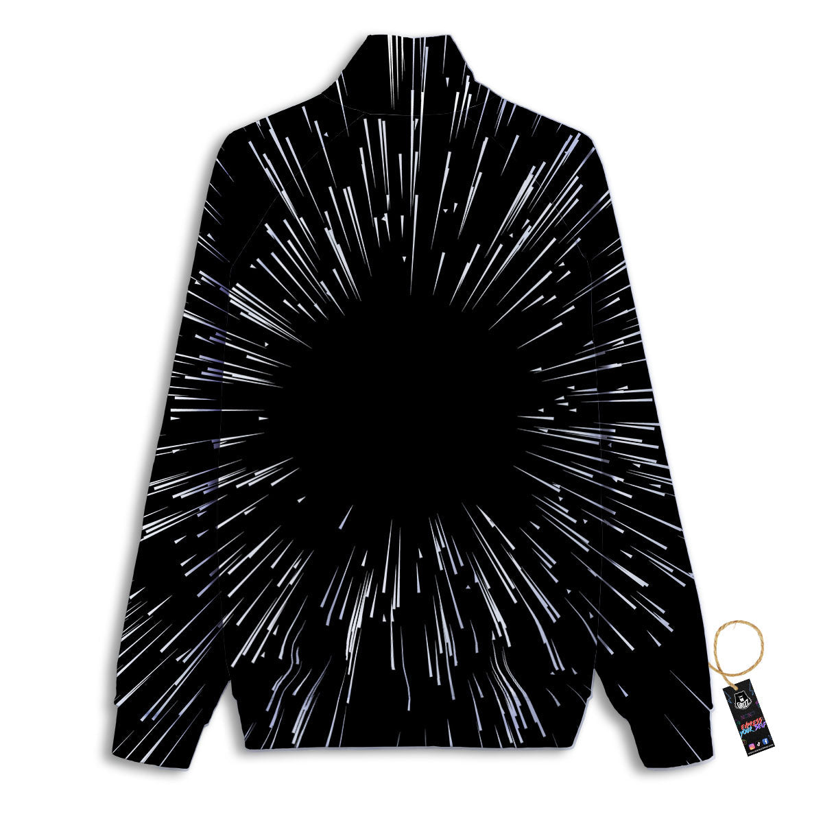 Hyperspace White And Black Print Track Jacket-grizzshop