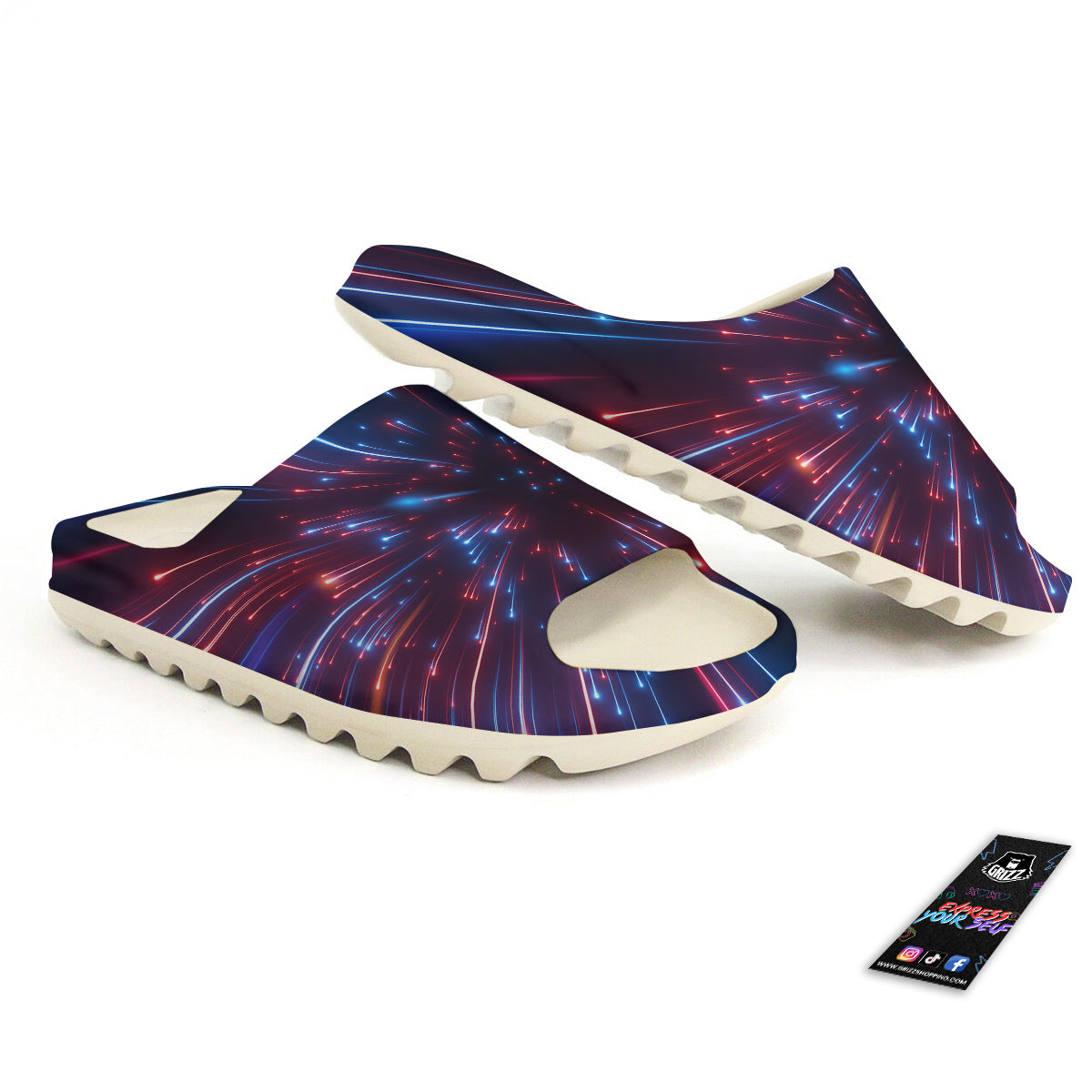 Hyperspace Cosmic Print Sandals-grizzshop