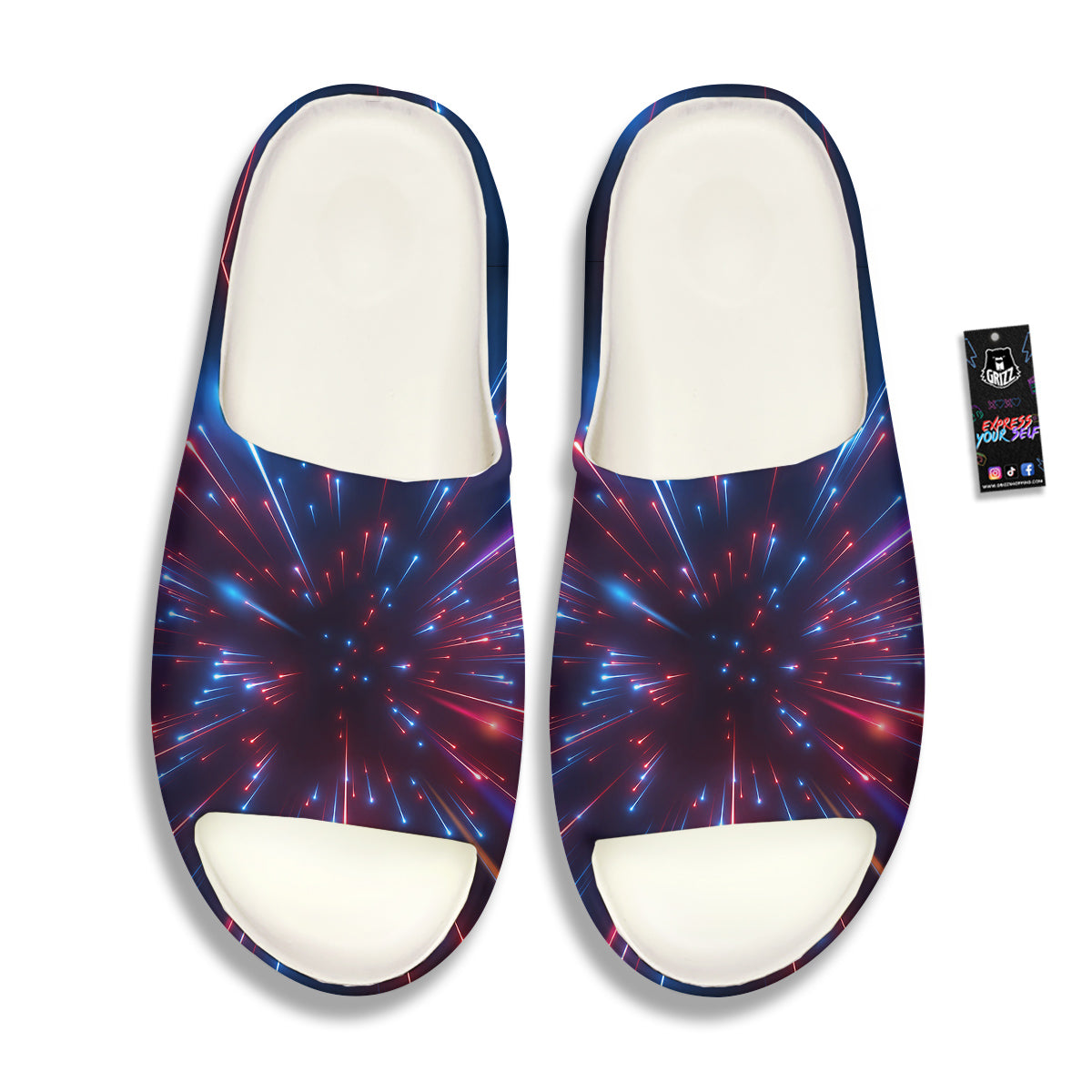 Hyperspace Cosmic Print Sandals-grizzshop