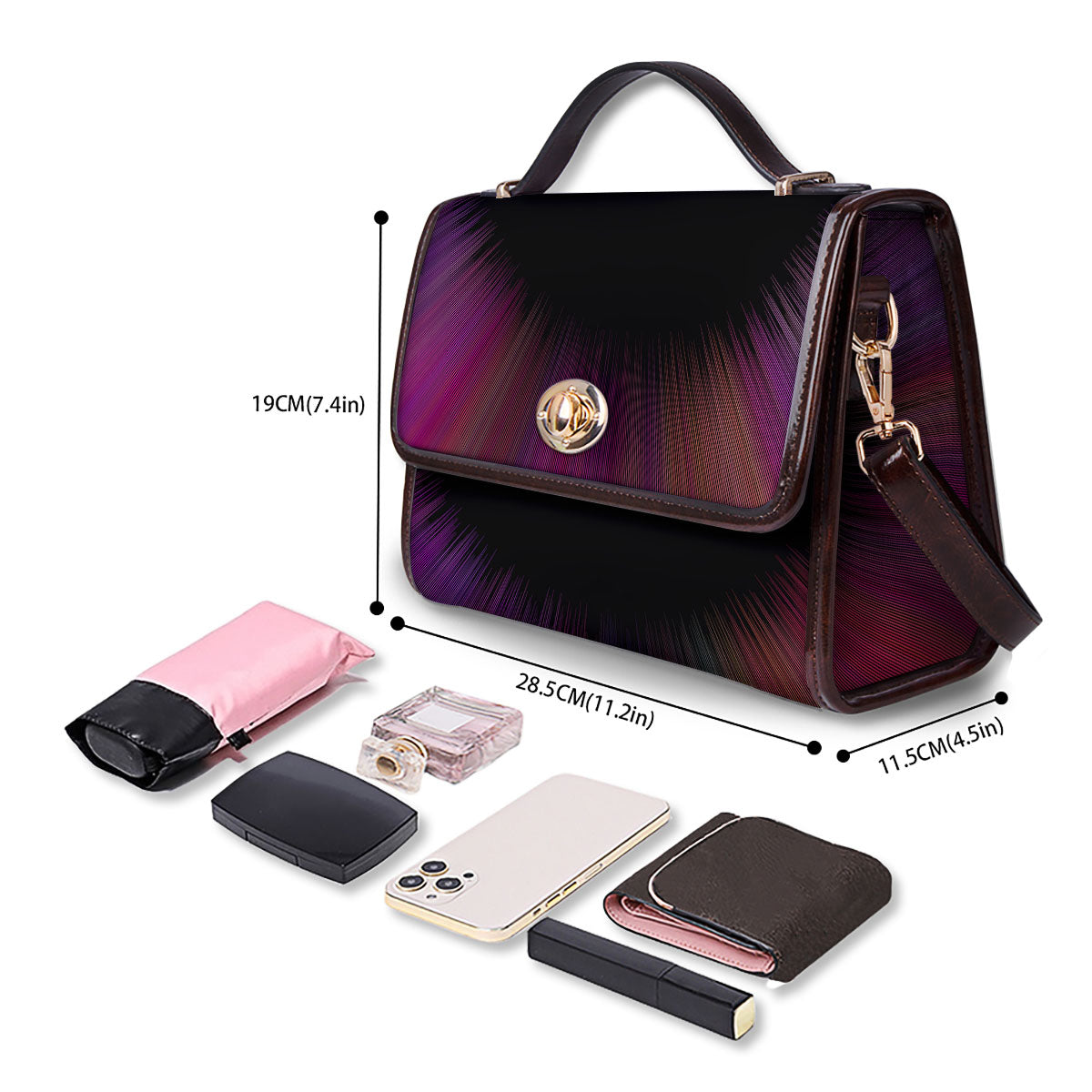 Hyperspace Purple Print Women's Satchel Bag