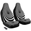 Hypnotic Illusion White And Black Print Car Seat Covers-grizzshop