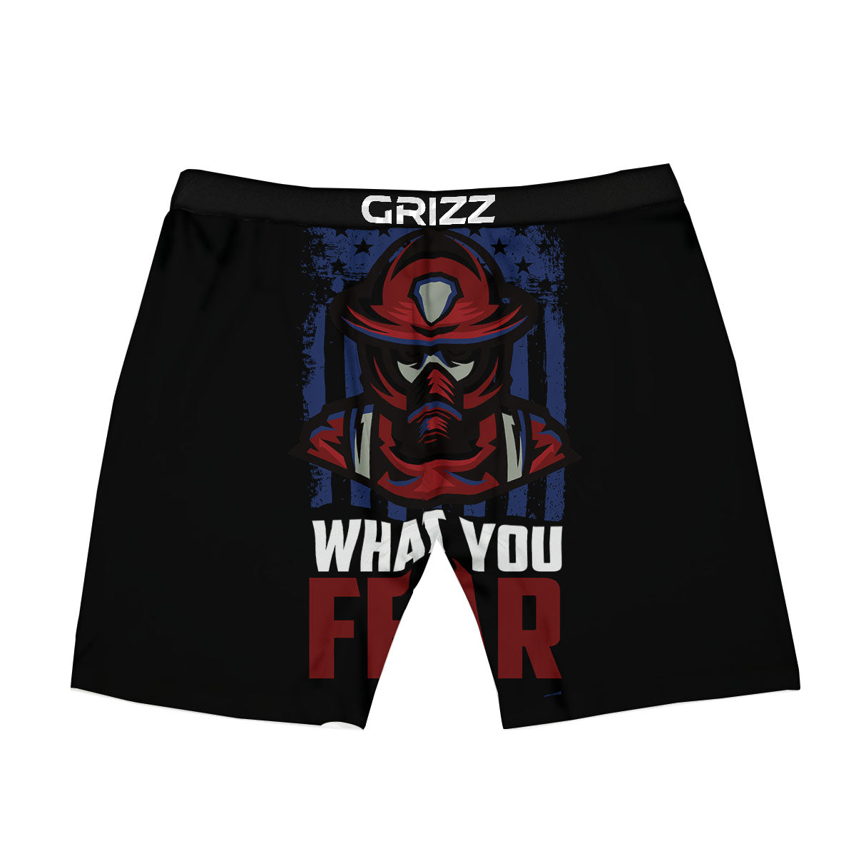 I Fight What You Fear Firefighter Print Boxer Briefs-grizzshop
